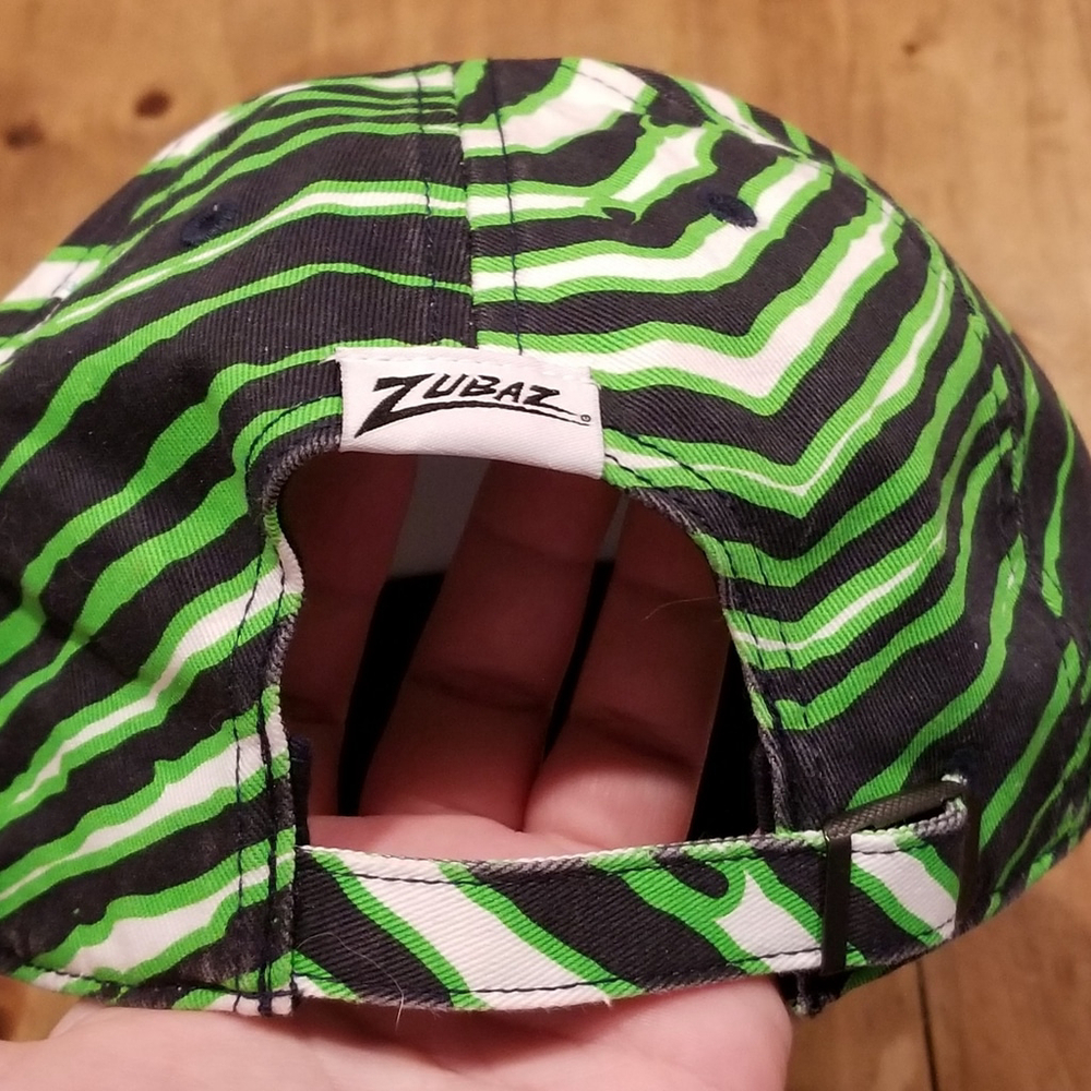 Seattle Seahawks Hat Zubaz Tiger Zebra Stripe 47 Brand Adjustable Clean Up - Picture 10 of 10